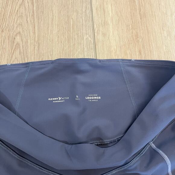 Old Navy Women’s Blue Dusk High Waist Powersoft 7/8 Leggings Sz L Tall - Picture 6 of 11